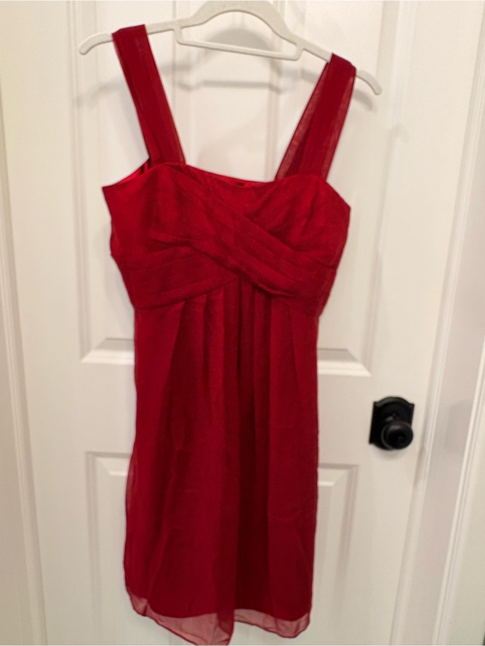 NWT Ann Taylor Red Sleeveless Silk Chiffon Cocktail Dress size 6P
